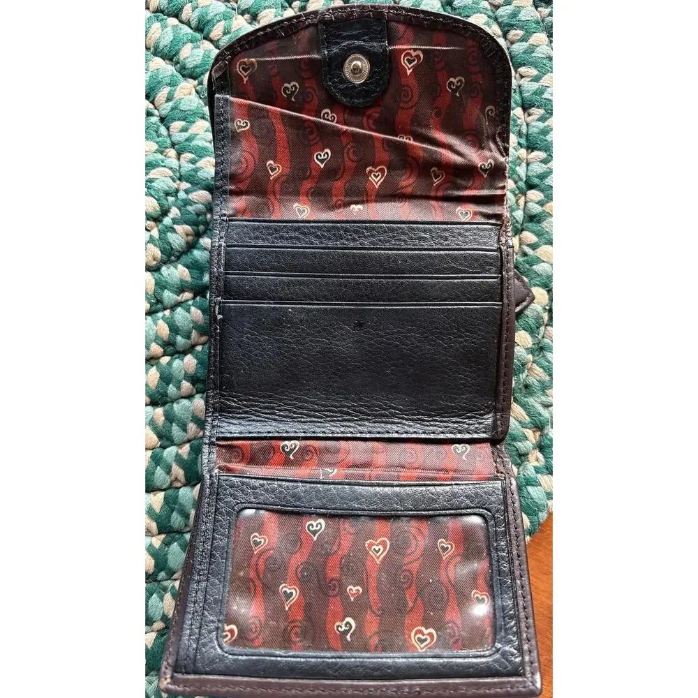 Brighton Vintage Leather Croc Wallet